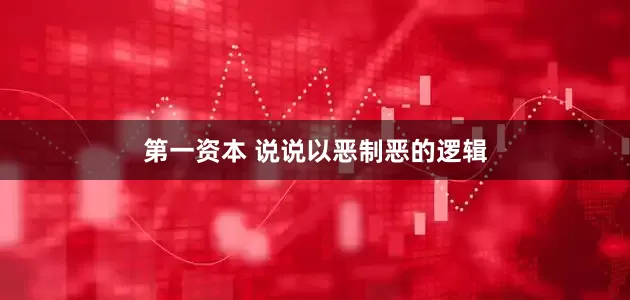 第一资本 说说以恶制恶的逻辑